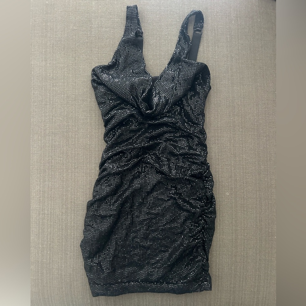 Urban Outfitters Black Sequin Mini Dress